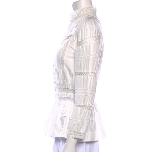 Maje Embroidered Poplin Blouse - Picture 2 of 8